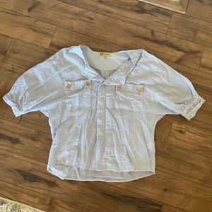 Democracy linen like top